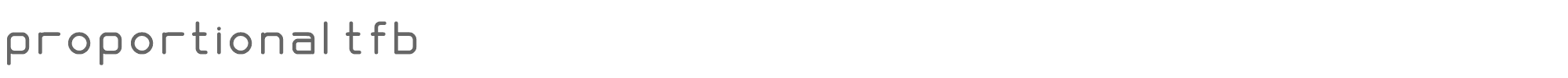 Sample characters Proportional TFB Font